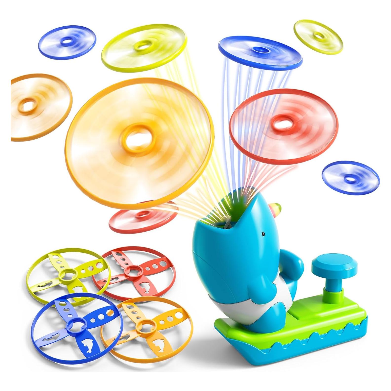 15 PCS Lanzador de Disco Volador WATUDOU Juguetes para Niños