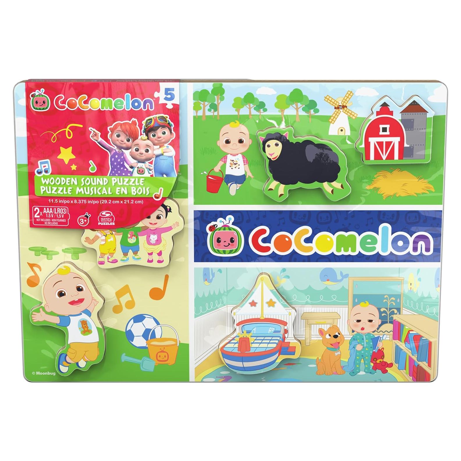 Rompecabezas Musical de Madera Cocomelon Spin Master 5 Piezas