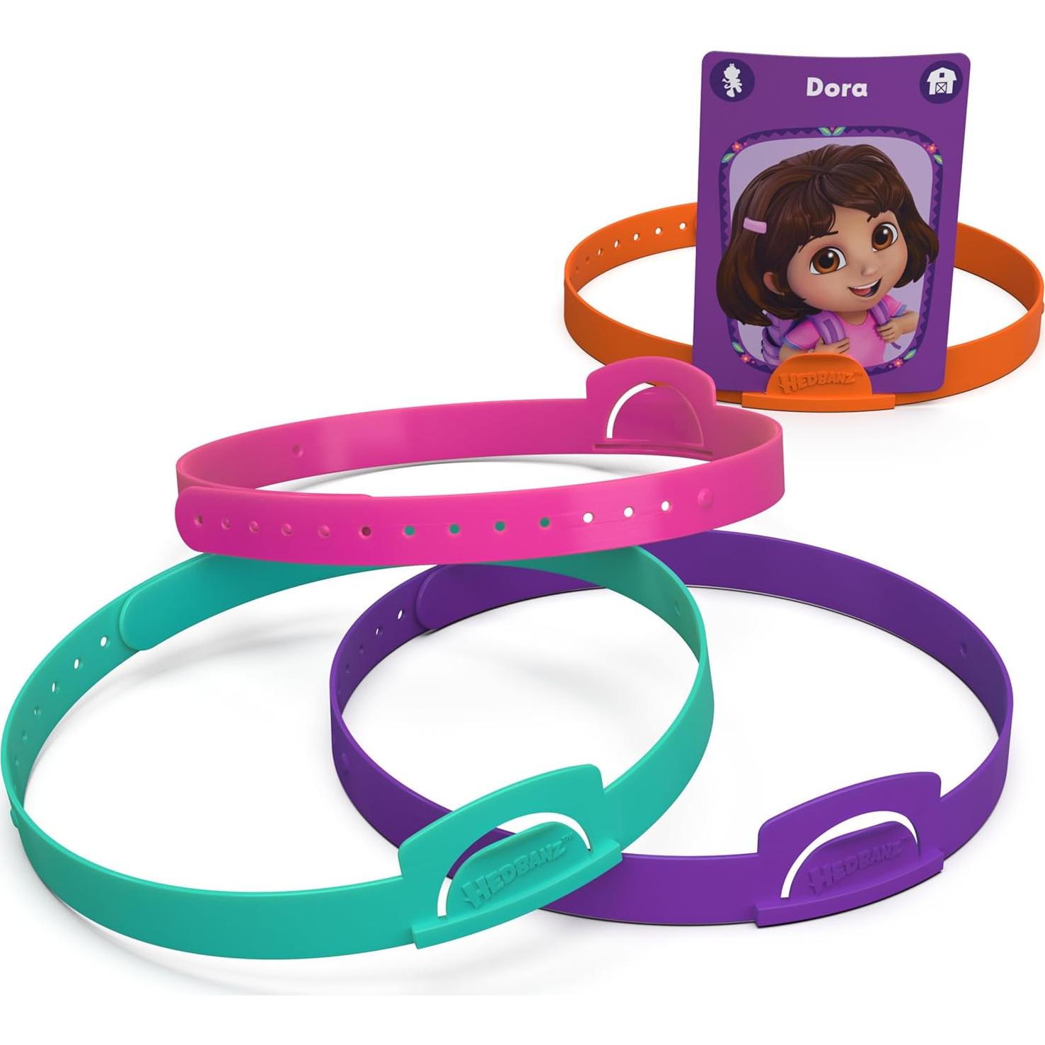 Juego de Cartas Hedbanz Jr. Dora la Exploradora - Spin Master, 2-4 Jugadores, 5+ Años