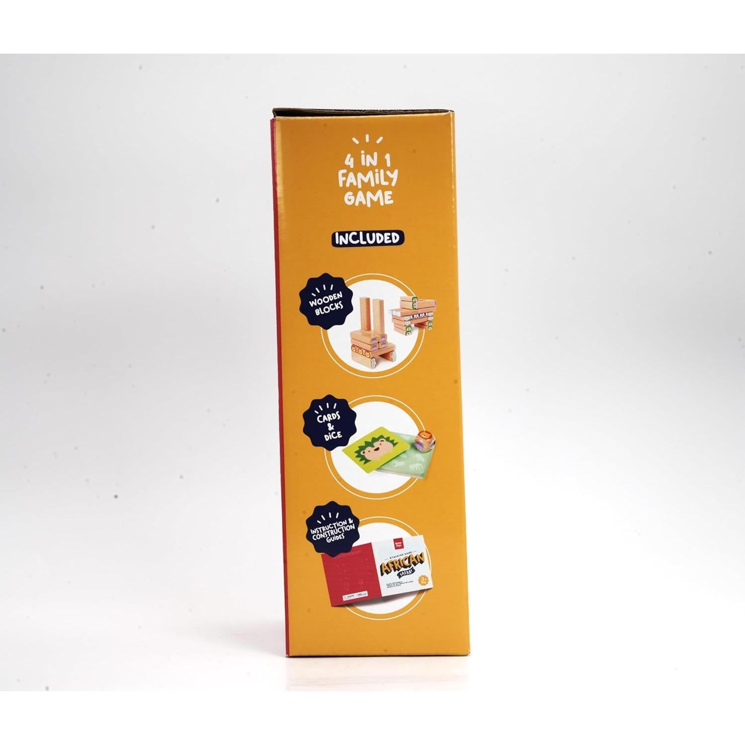 Juego de Apilamiento de Bloques de Madera Nene Toys 4 en 1 Safari