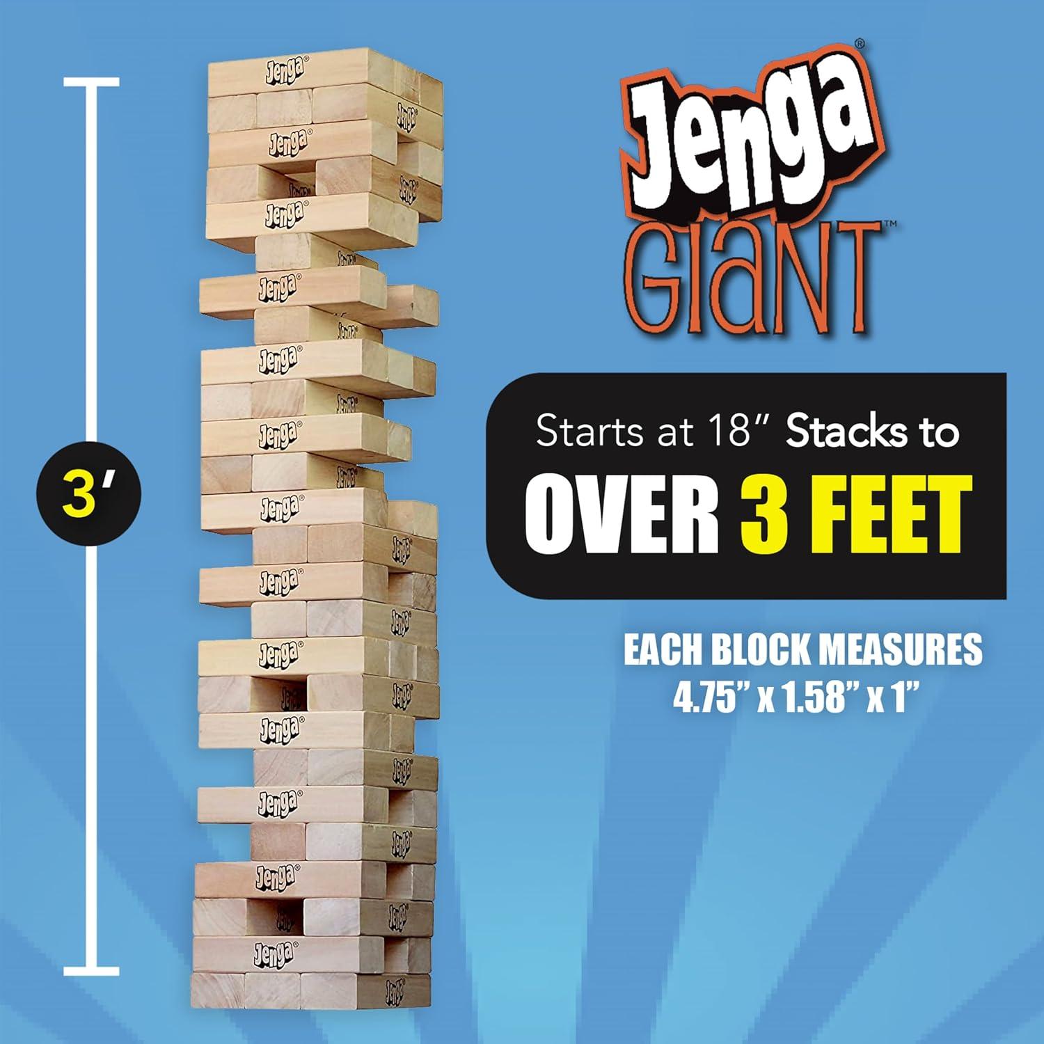 Jenga Gigante Edición Limitada - Juego de Apilamiento 54 Bloques