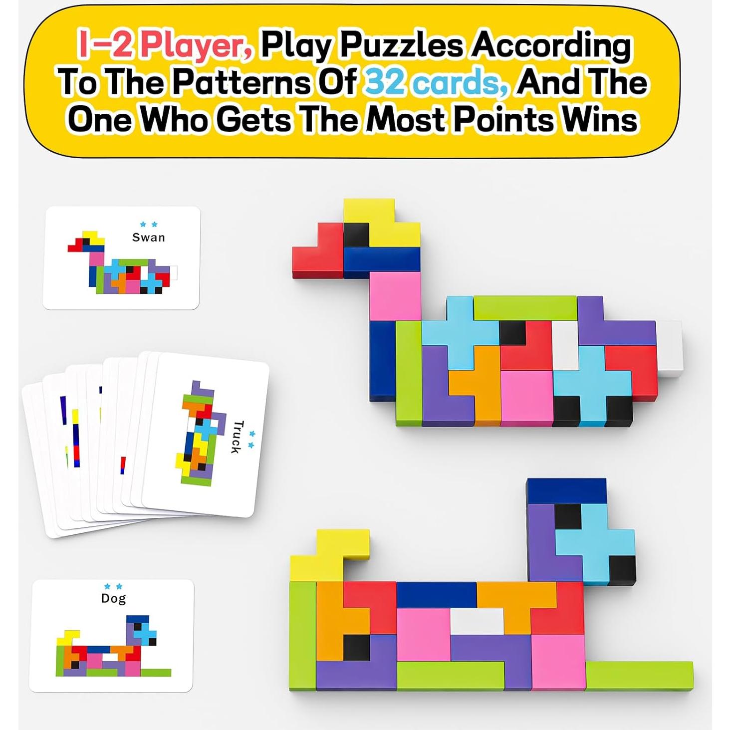 Juego de Bloques de Madera 120 Piezas Azul - Shenzhen Huiwei