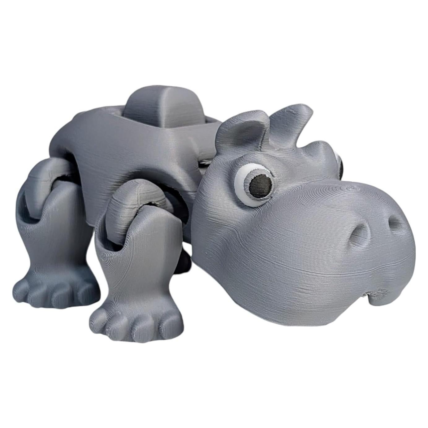 Juguete Antiestrés Herbert el Hipopótamo Articulado 12cm