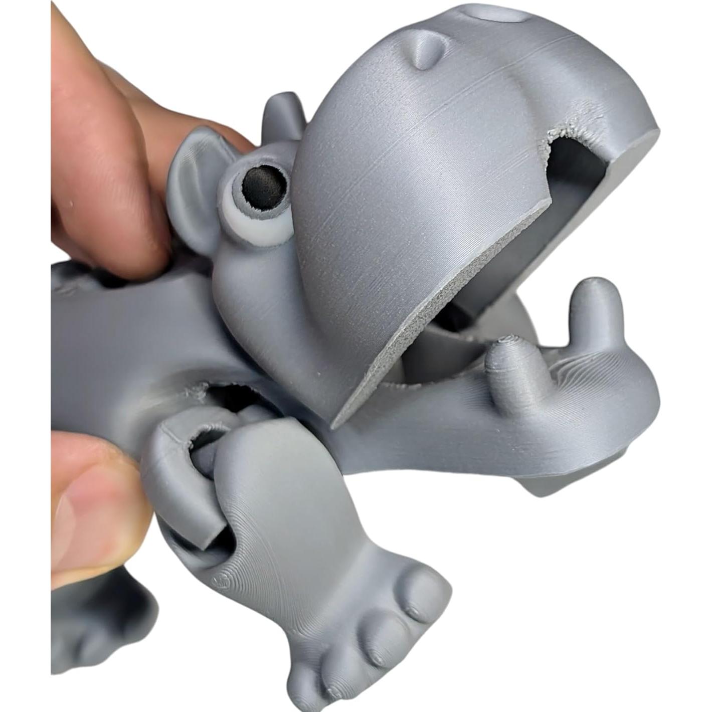 Juguete Antiestrés Herbert el Hipopótamo Articulado 12cm