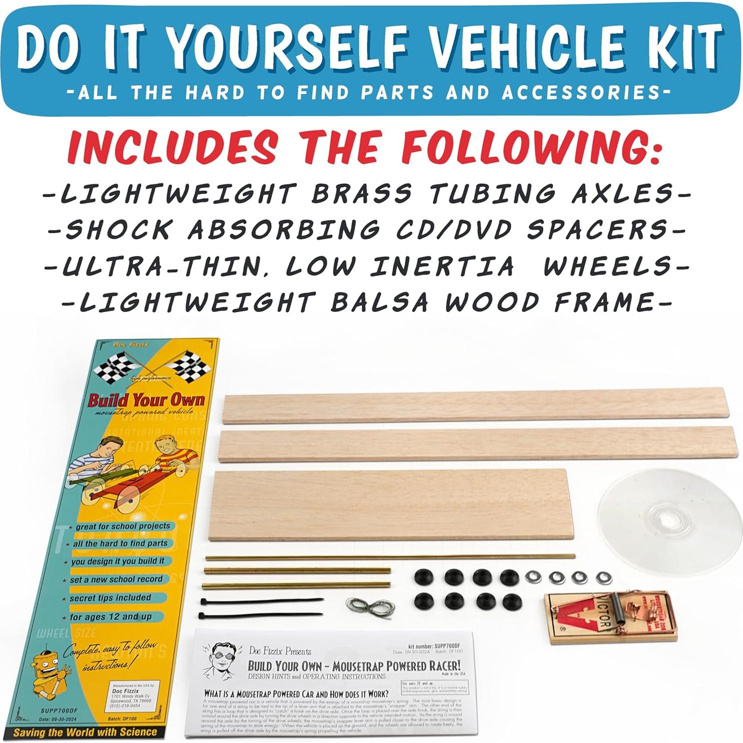 Kit de Coche de Trampa para Ratones Doc Fizzix - STEM 340g