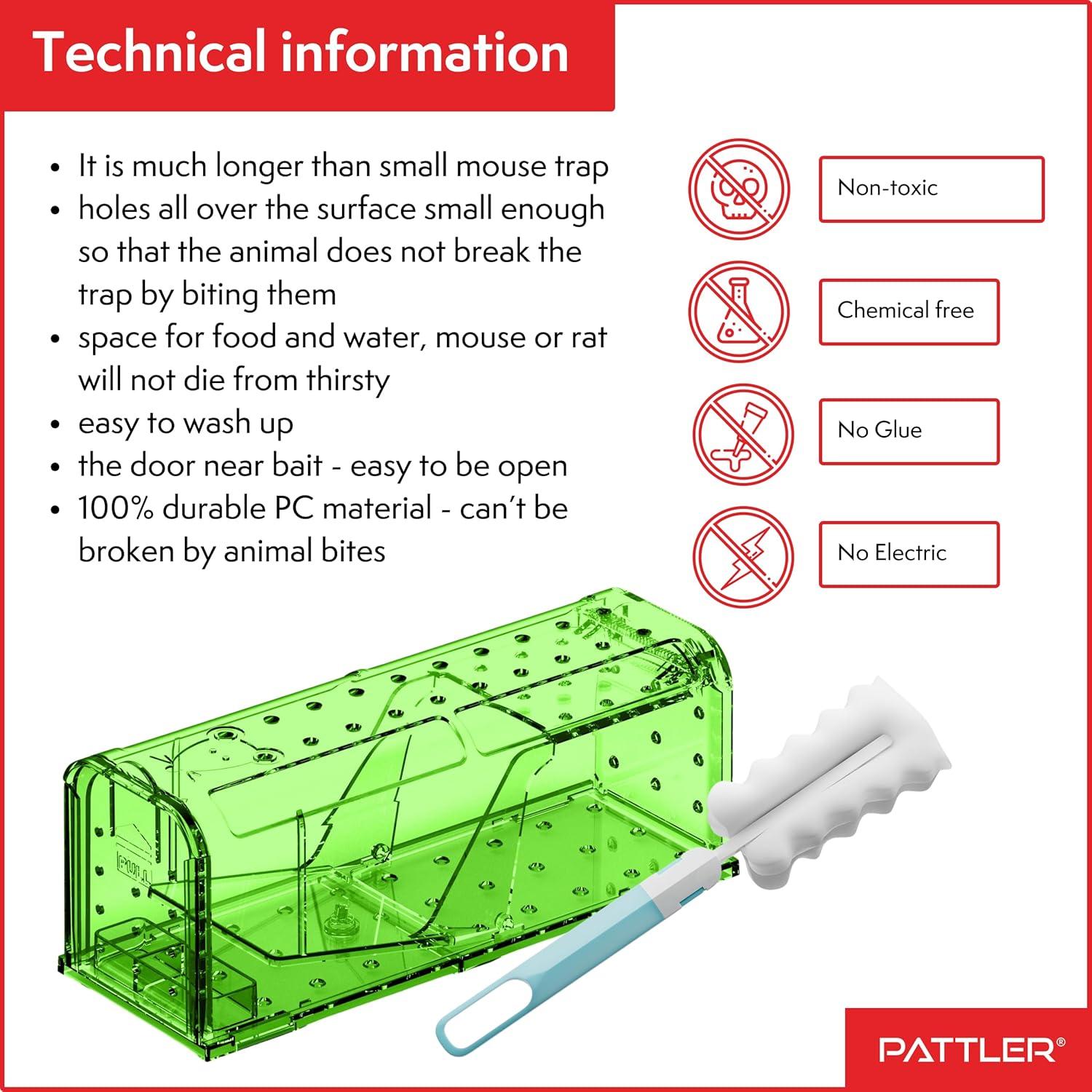 Trampa Humana para Ratones PATTLER Verde - Paquete de 2