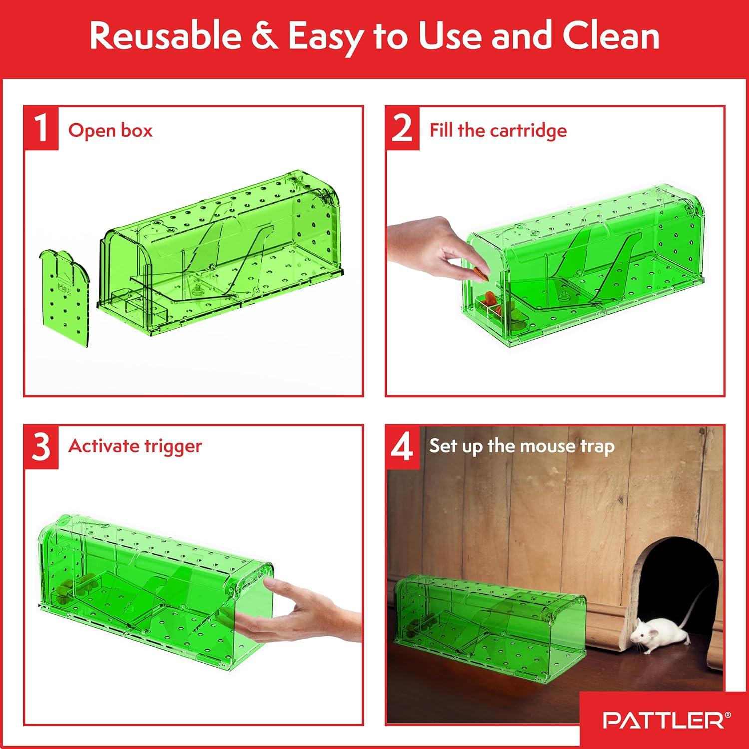 Trampa Humana para Ratones PATTLER Verde - Paquete de 2