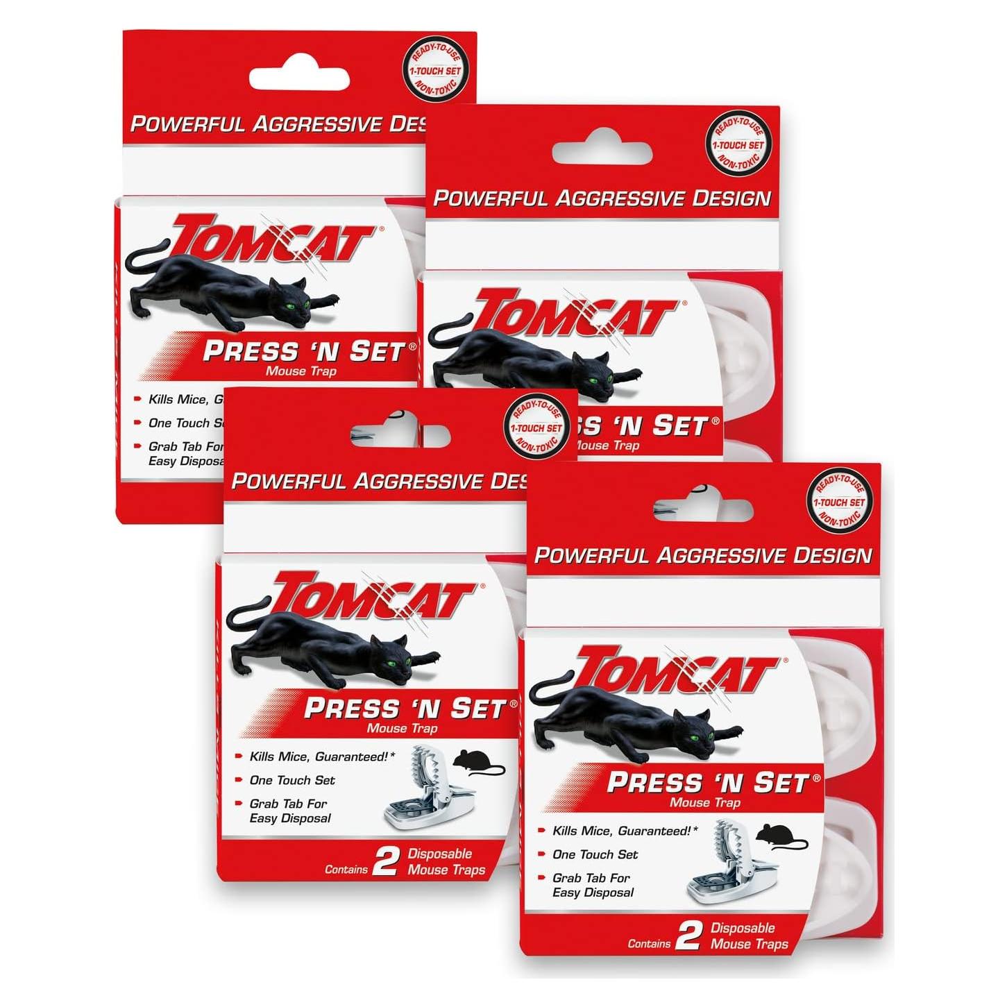 Trampa para Ratones Tomcat Press 'N Set, 4 Unidades