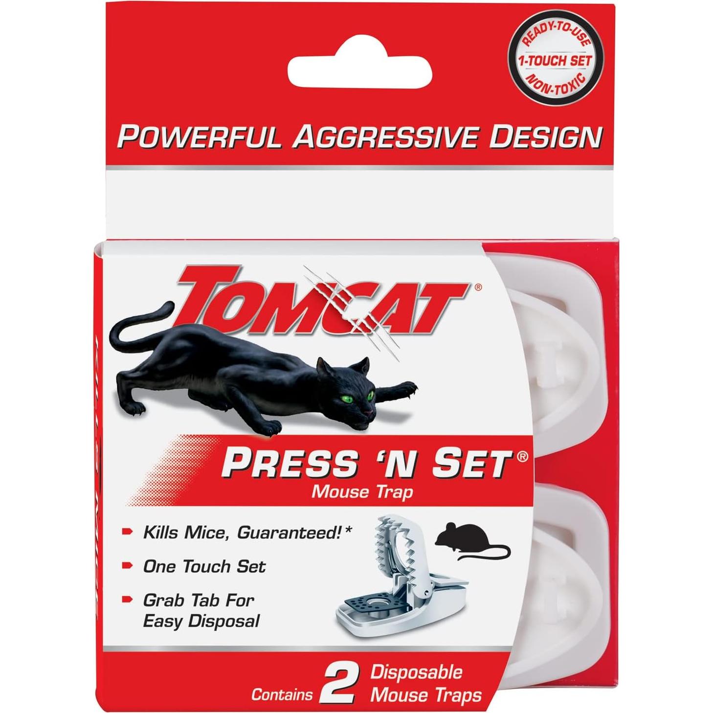 Trampa para Ratones Tomcat Press 'N Set, 4 Unidades