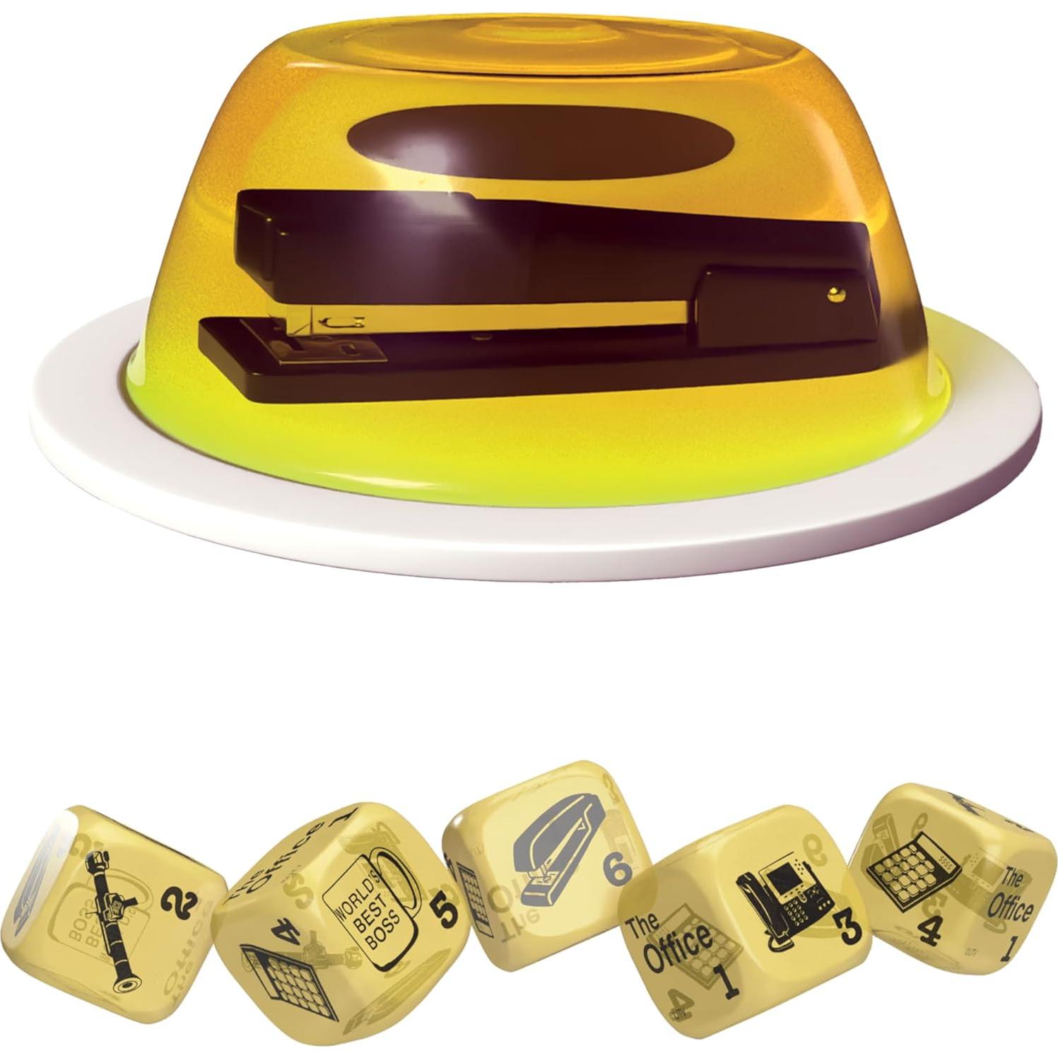 Juego de Dados YAHTZEE The Office - Taza con Grapadora Gelatina