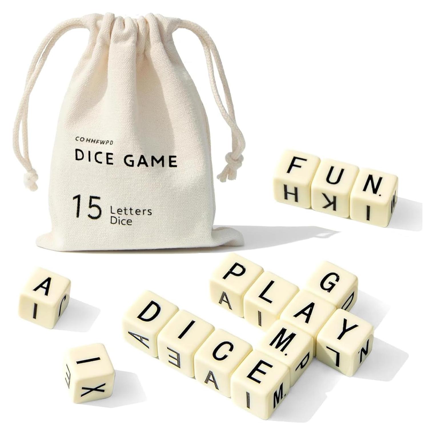 Juego de Dados de Palabras COHHFWPD - 15 Dados Amarillos