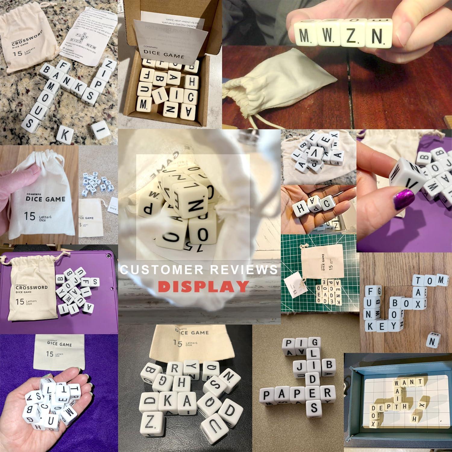 Juego de Dados de Palabras COHHFWPD - 15 Dados Amarillos