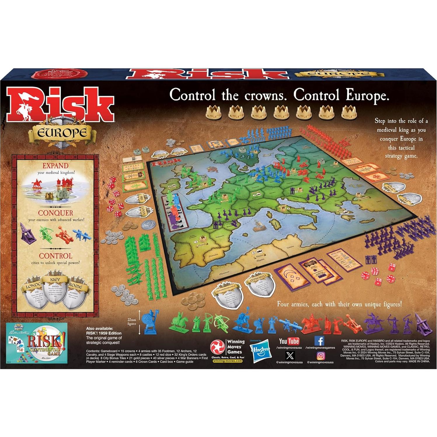 Juego de Mesa Risk Europa Winning Moves 1232, 2-4 Jugadores