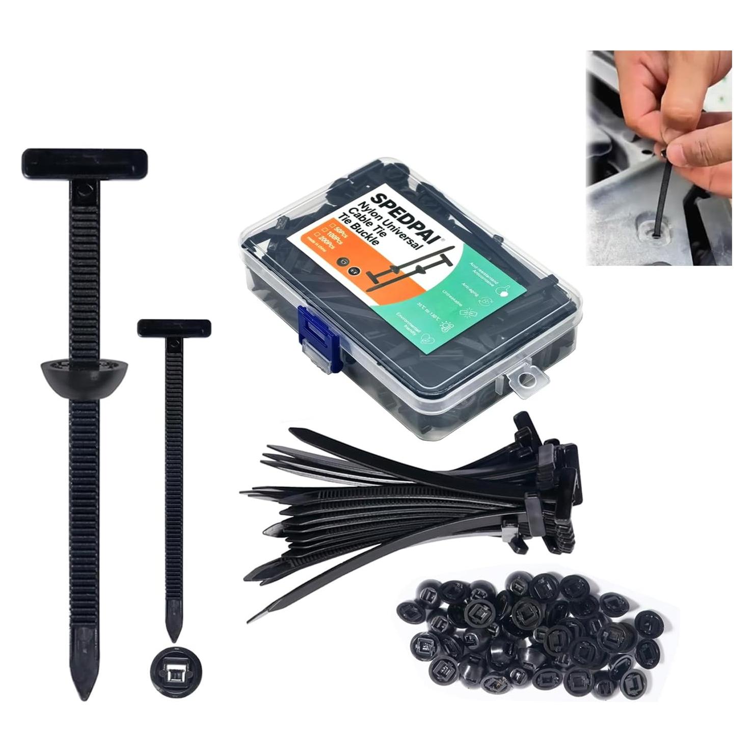 Hebillas de Brida Universal SPEDPAI 50pcs Nylon Alta Resistencia