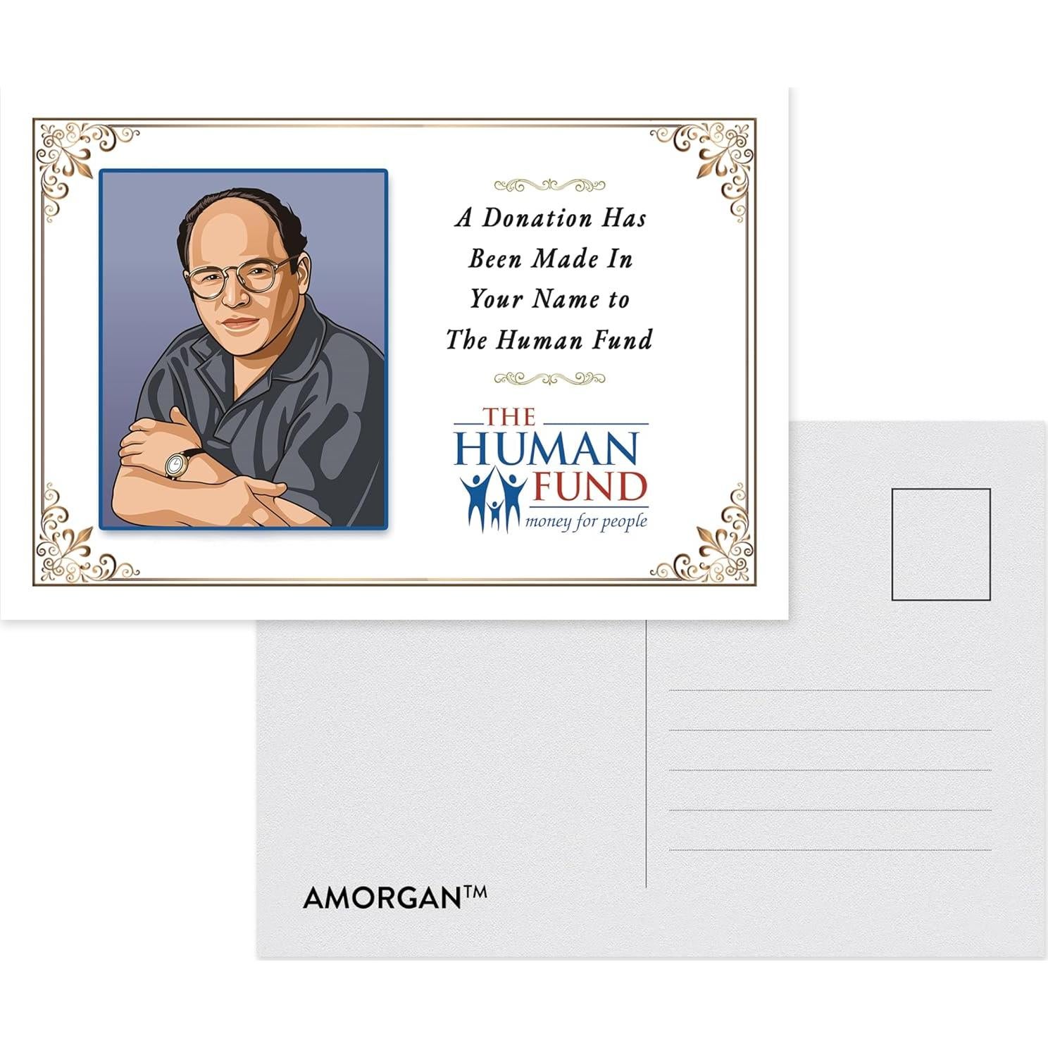 Tarjetas de Regalo Doble Cara AMORGAN 4x6 cm Paquete de 6