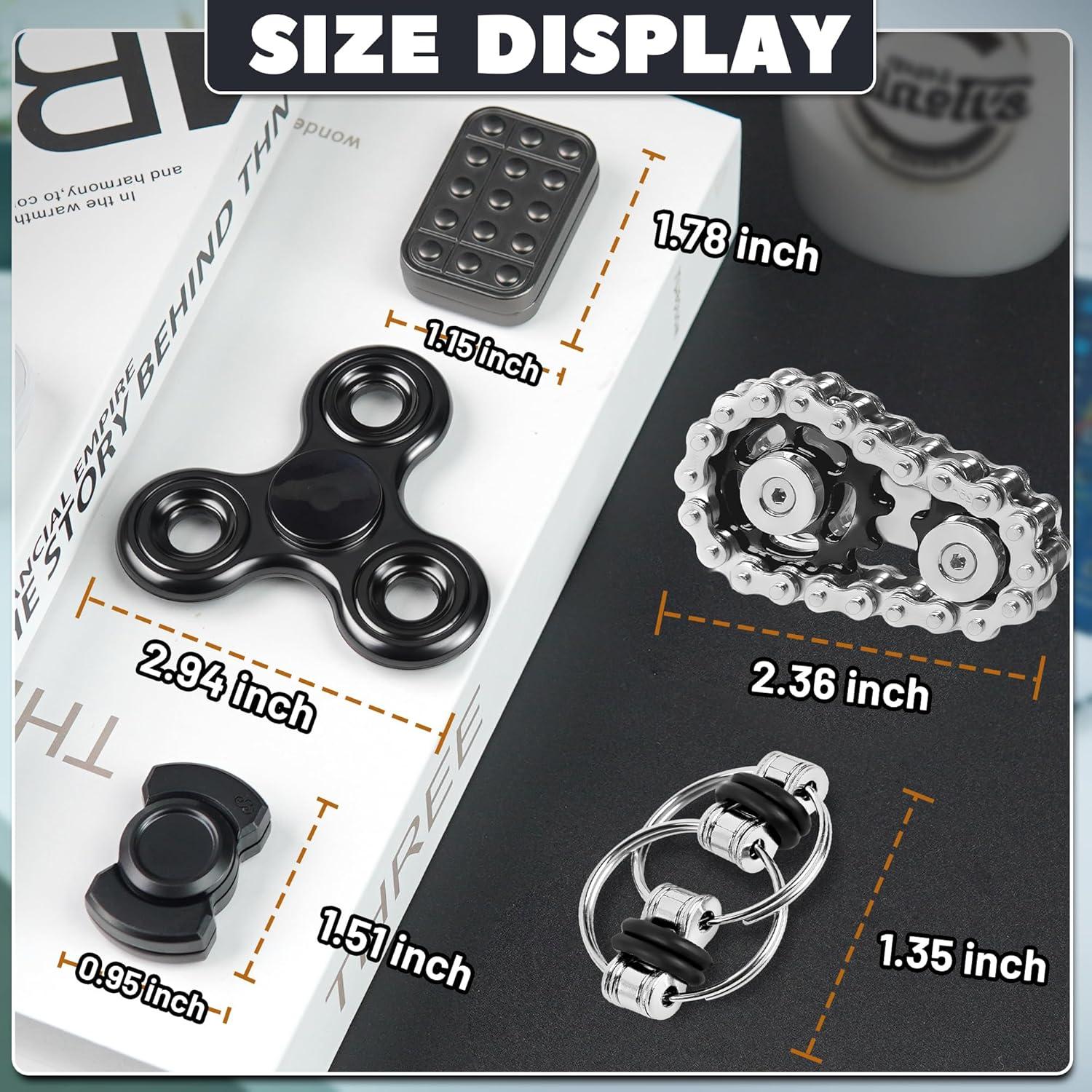 5 Juguetes Antiestrés Metálicos Chilvil para Adultos y Adolescentes