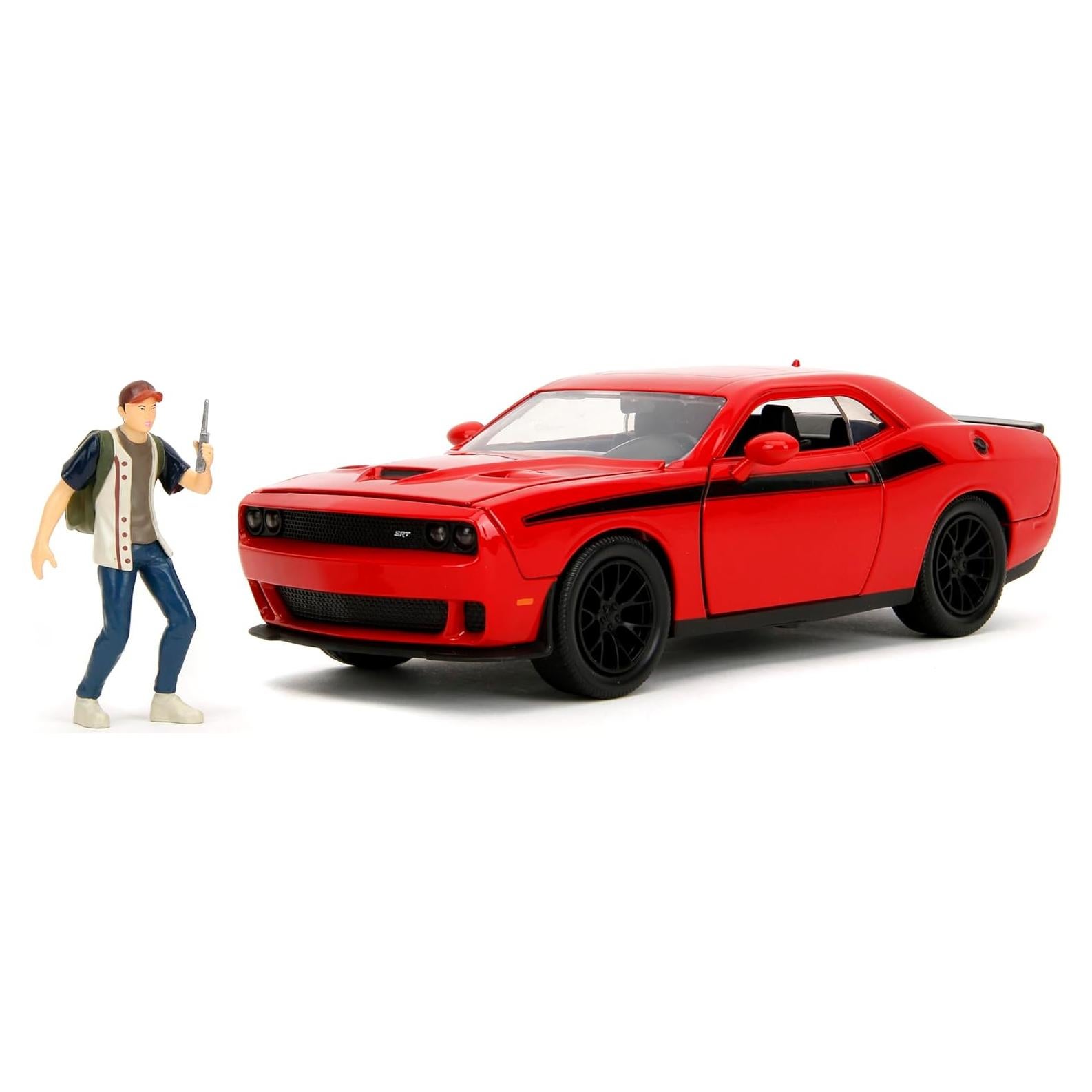 Auto de Fundición Jada 1:24 Dodge Challenger con Figura de Glenn