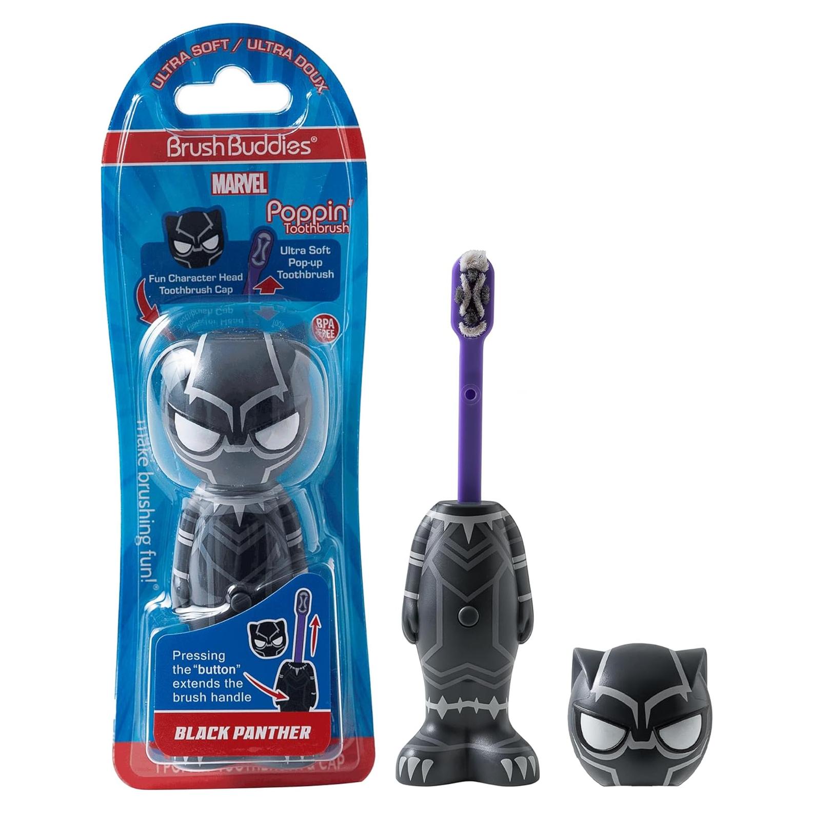 Cepillo de Dientes Brush Buddies Pantera Negra para Niños - Cerdas Suaves