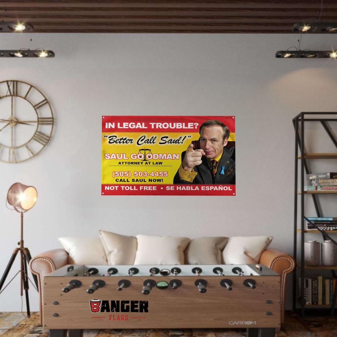 Bandera Motivacional Breaking Bad Saul Goodman 0.91x1.52m Banger