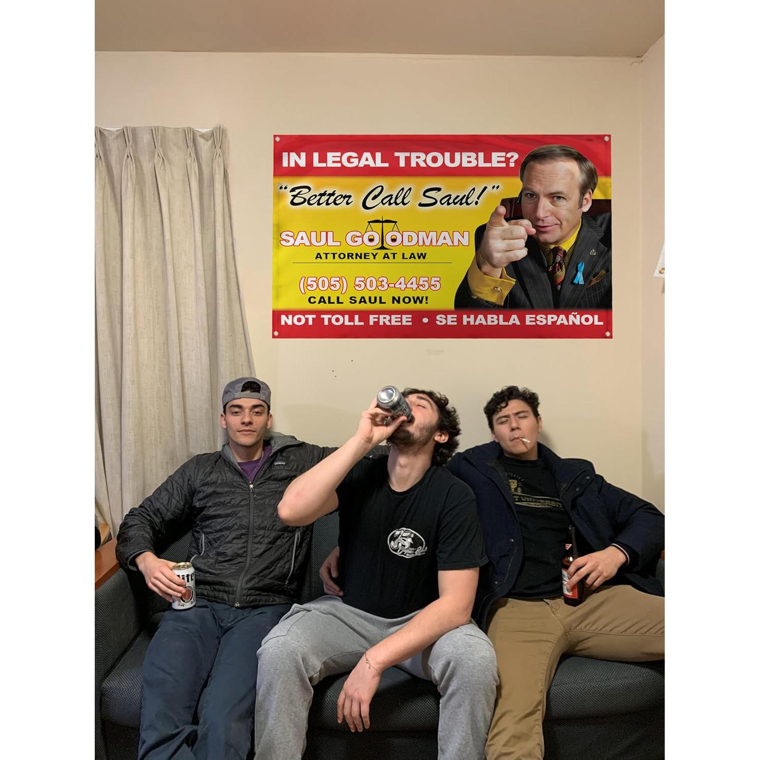 Bandera Motivacional Breaking Bad Saul Goodman 0.91x1.52m Banger