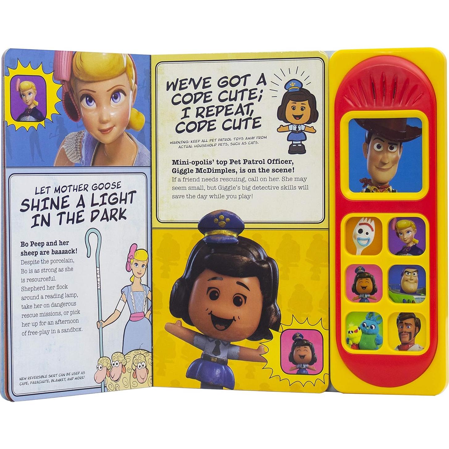 Disney Pixar Toy Story 4 Woody, Buzz Lightyear, Bo Peep, and More! - The Toys are Back! Sound Book - PI Kids