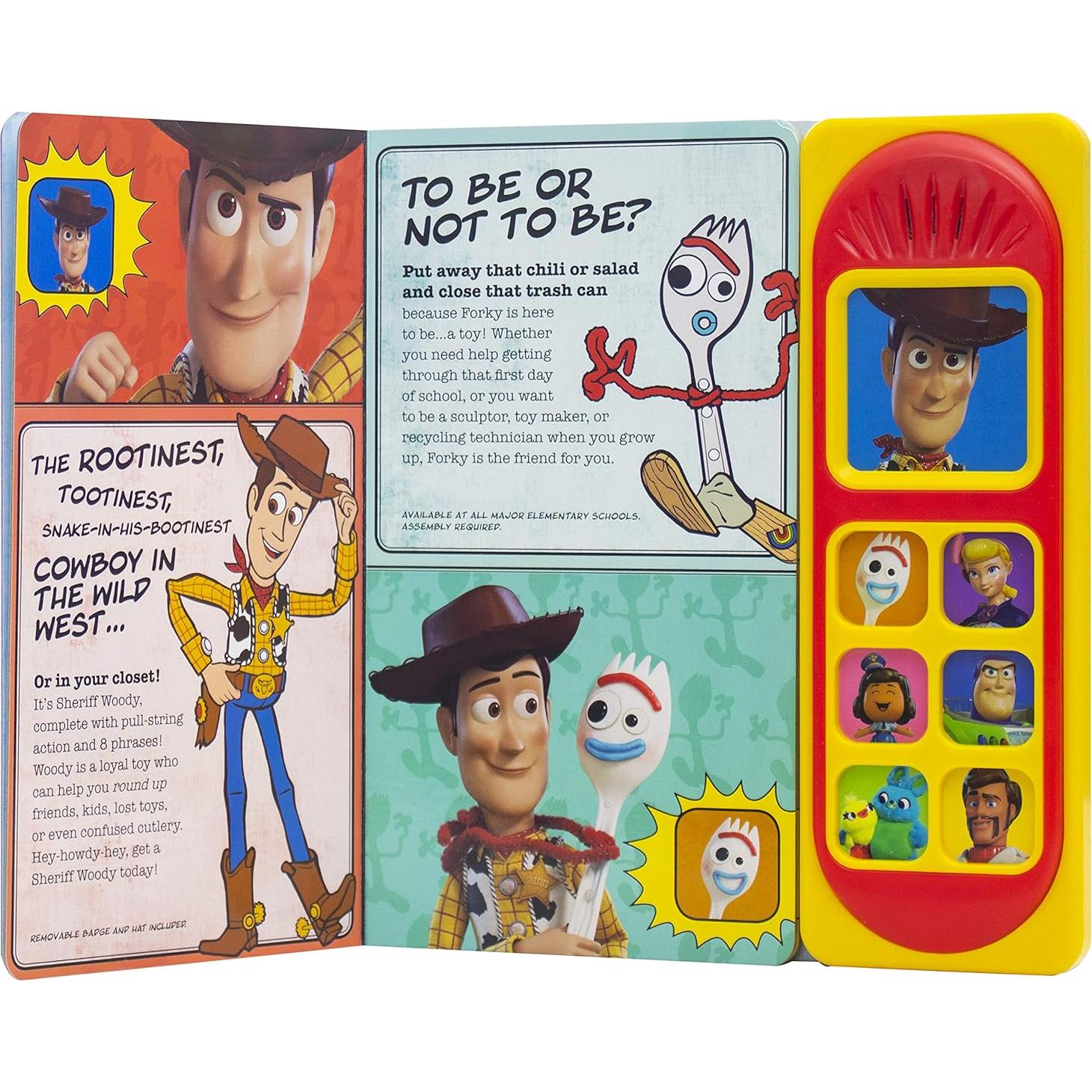 Disney Pixar Toy Story 4 Woody, Buzz Lightyear, Bo Peep, and More! - The Toys are Back! Sound Book - PI Kids