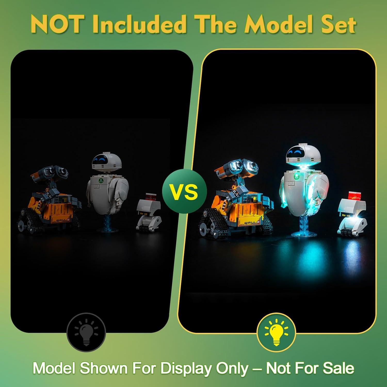 Kit de Luz LED Compatible con Lego 43279 Wall-E y EVE