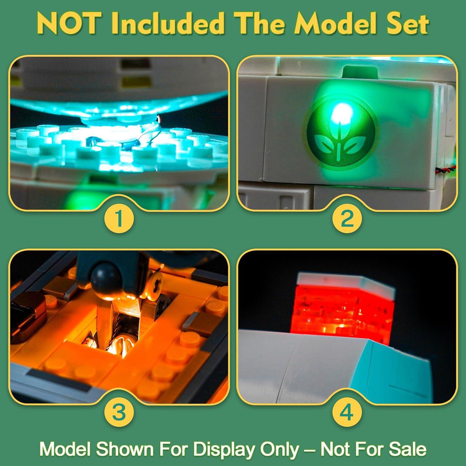 Kit de Luz LED Compatible con Lego 43279 Wall-E y EVE