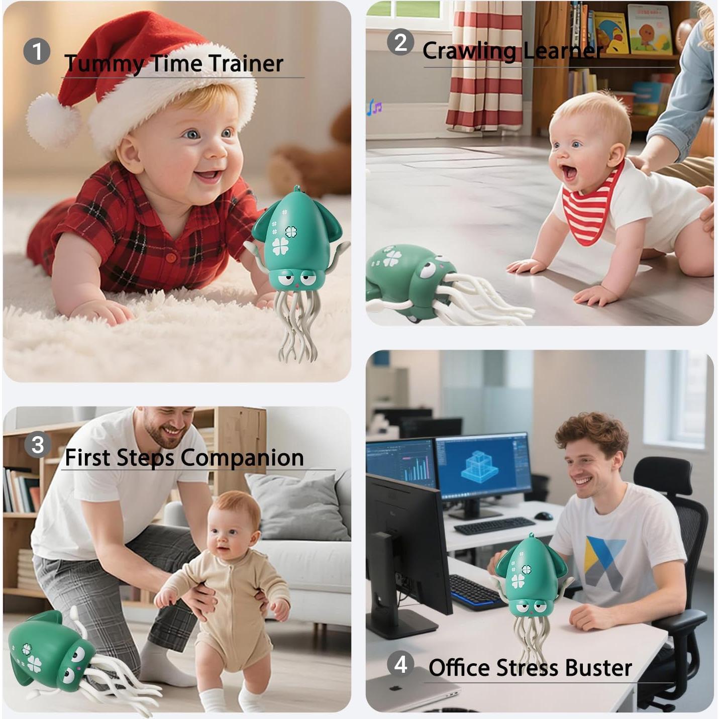 Juguete de Pulpo Eléctrico FE01 para Bebés 0-6 Años