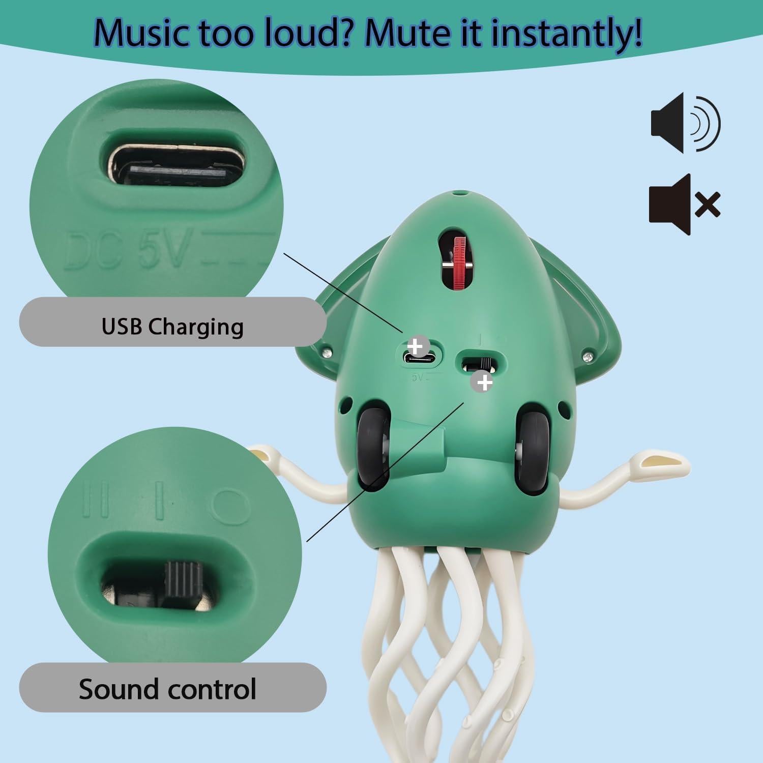 Juguete de Pulpo Eléctrico FE01 para Bebés 0-6 Años