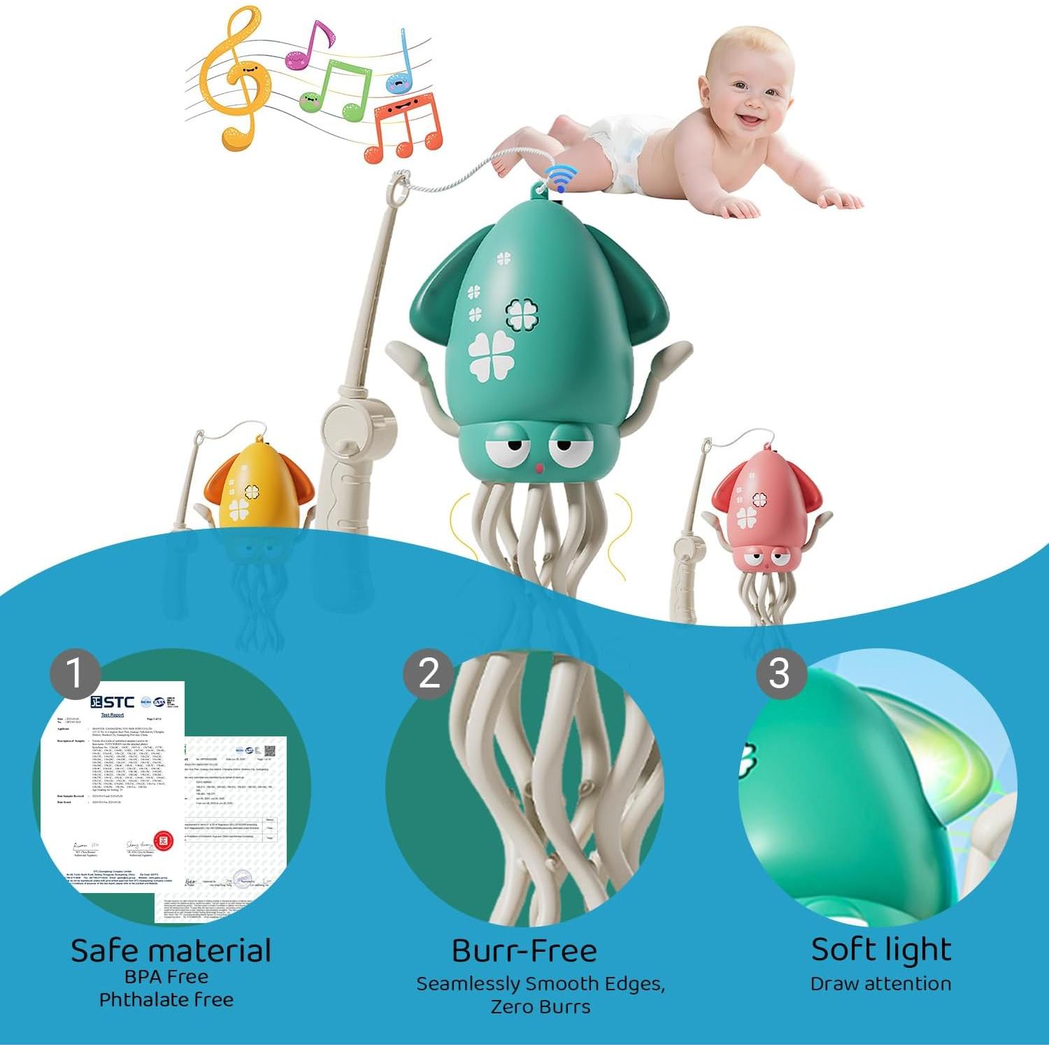 Juguete de Pulpo Eléctrico FE01 para Bebés 0-6 Años