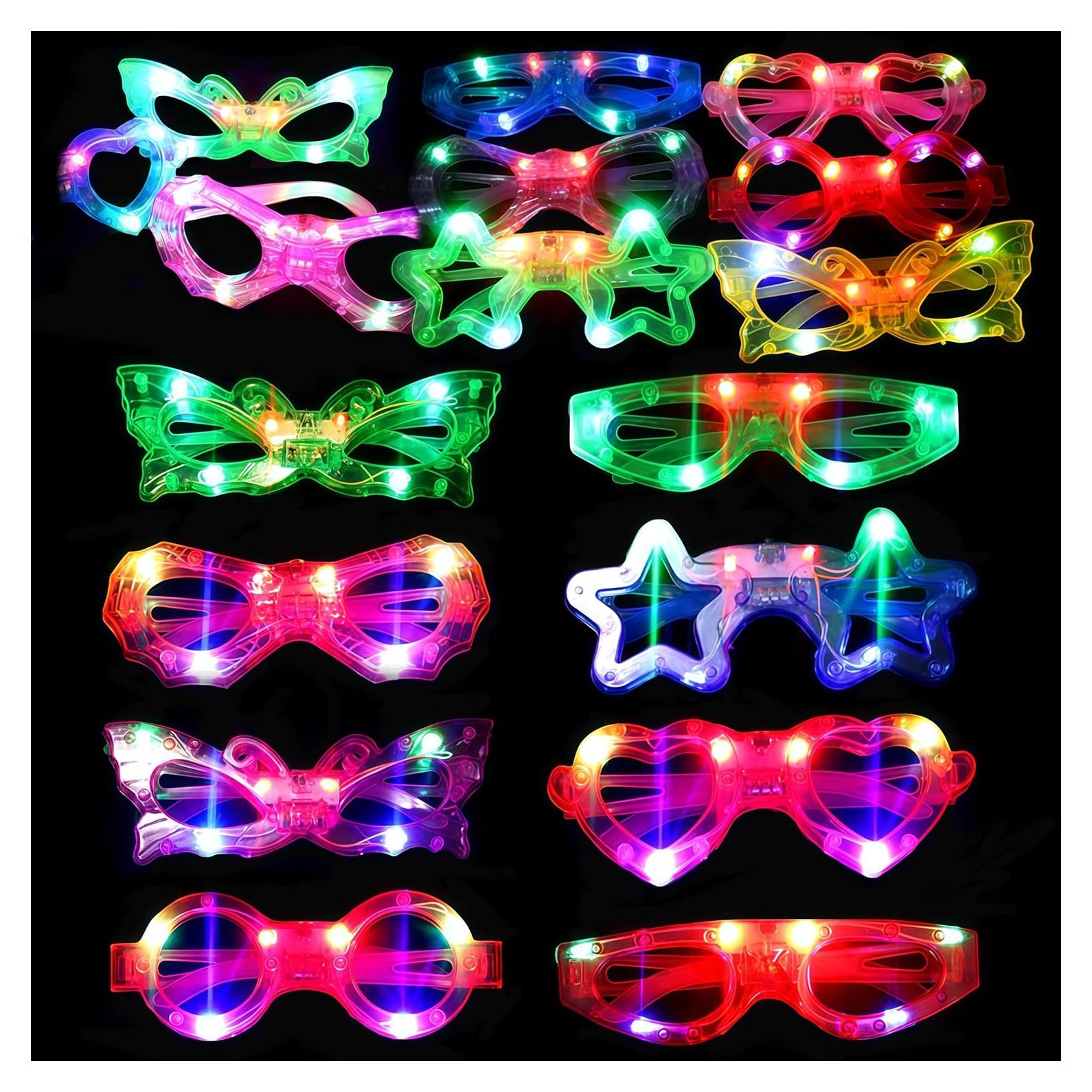 24 Gafas LED OceanWings para Niños - Brillan en la Oscuridad