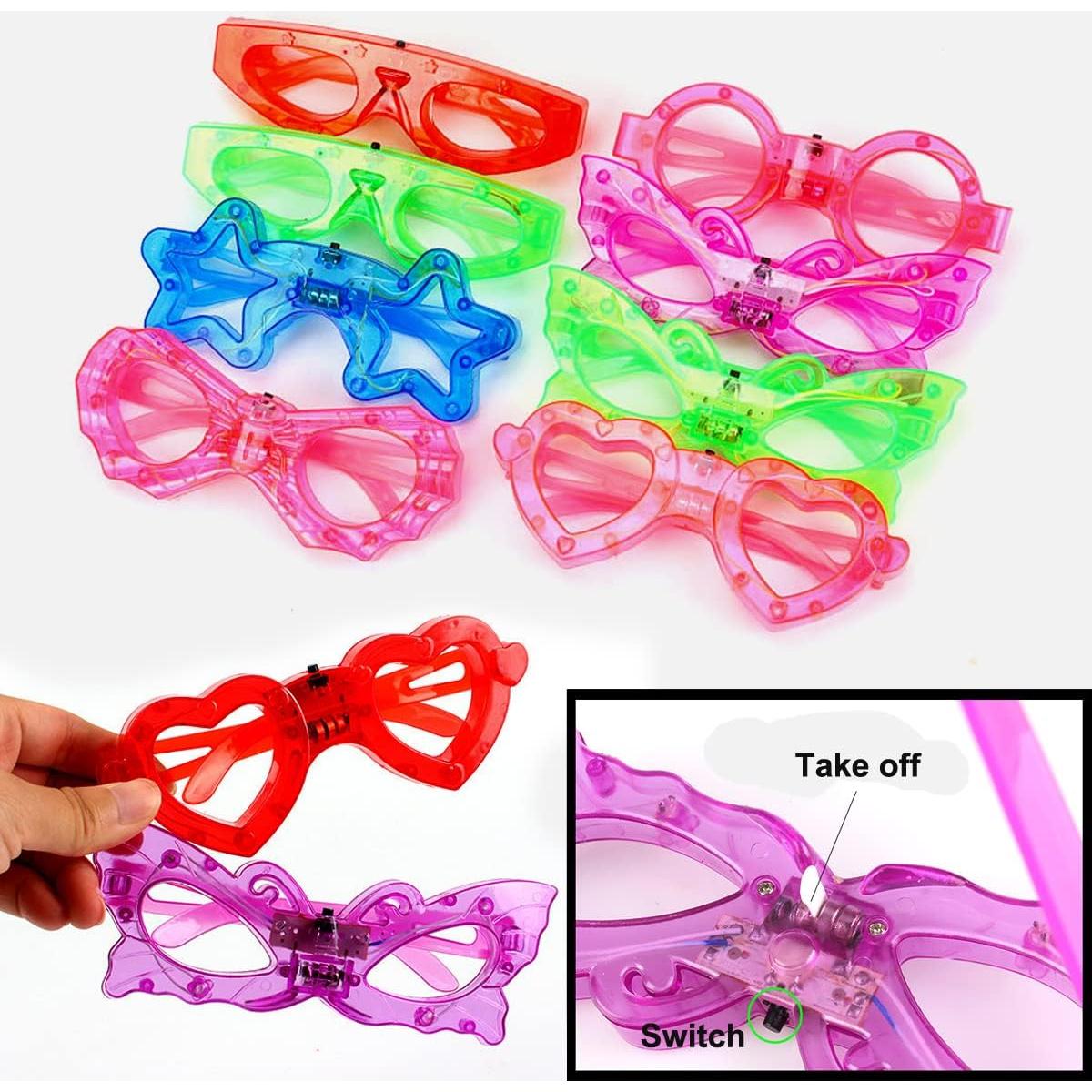 24 Gafas LED OceanWings para Niños - Brillan en la Oscuridad