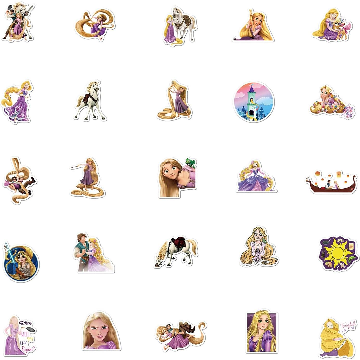 50 Pegatinas de Caricaturas Enredados jjlin Impermeables