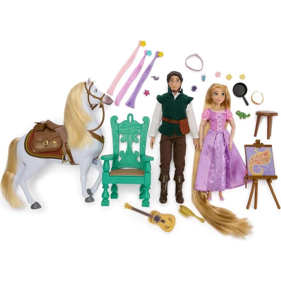 Juego de Muñecas Disney Rapunzel con Flynn y Accesorios