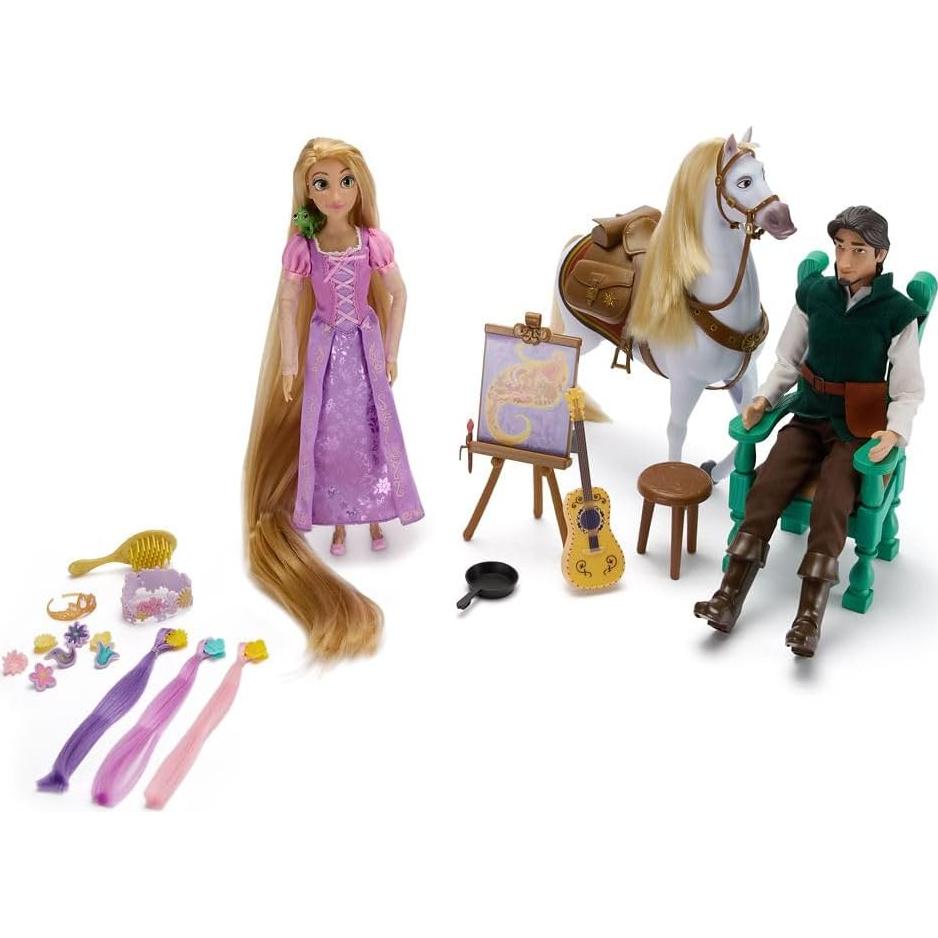 Juego de Muñecas Disney Rapunzel con Flynn y Accesorios