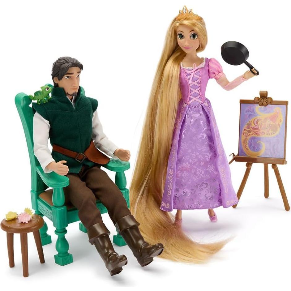 Juego de Muñecas Disney Rapunzel con Flynn y Accesorios