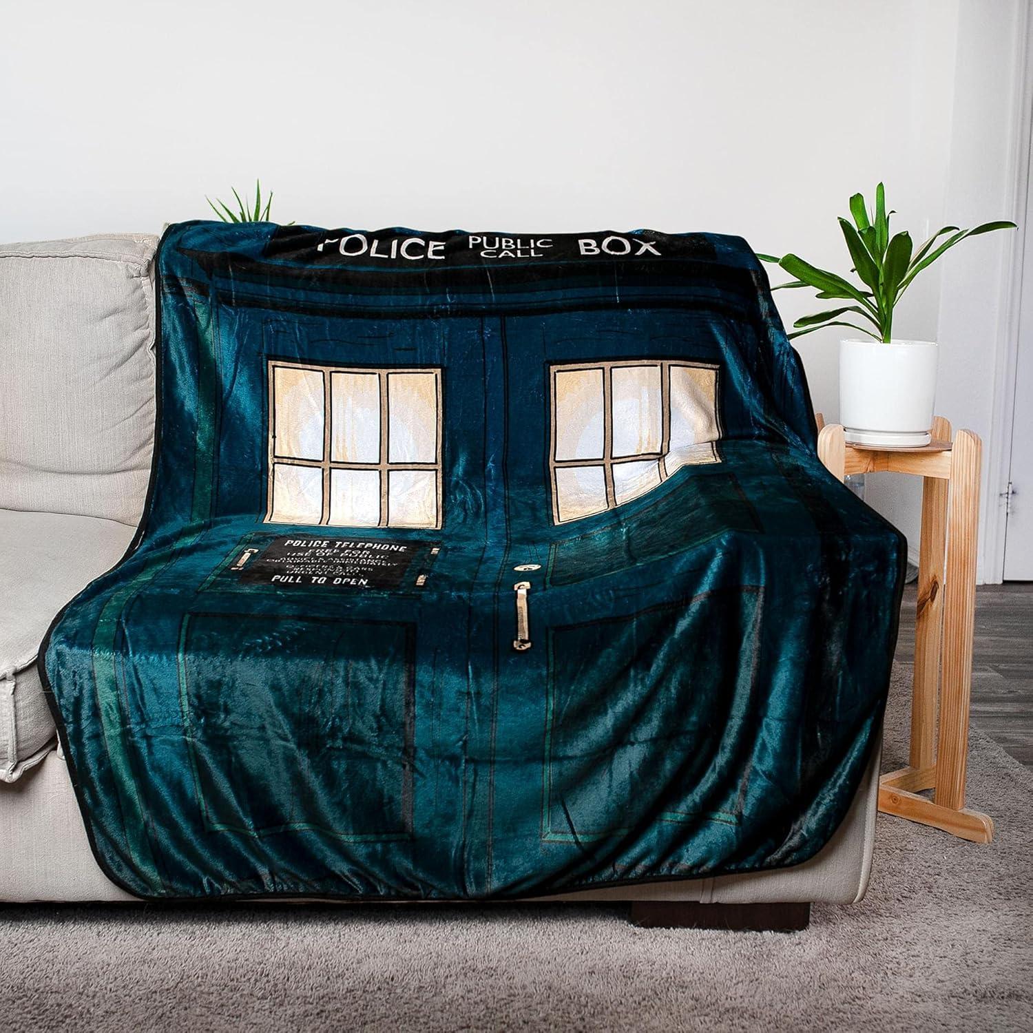 Manta de Forro Polar TARDIS Doctor Who 114x152 cm Azul