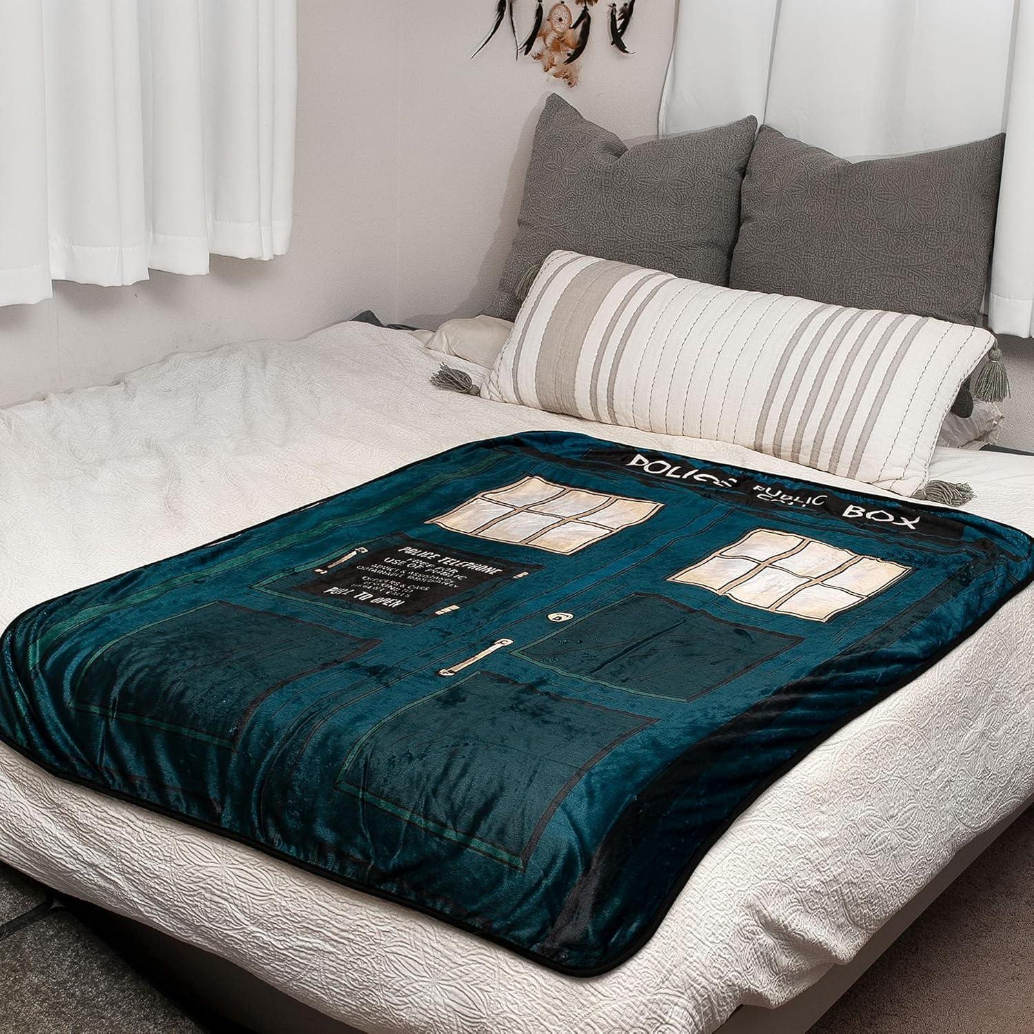 Manta de Forro Polar TARDIS Doctor Who 114x152 cm Azul