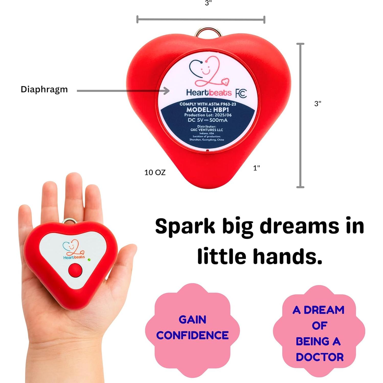 Estetoscopio Electrónico Heartbeats GKC para Niños 4+