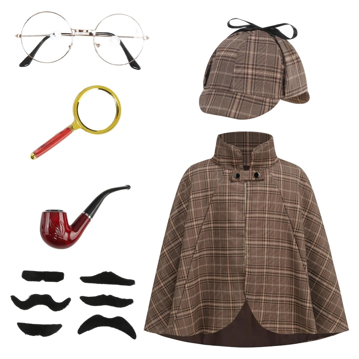 Disfraz de Detective para Niños LMYOVE con Accesorios 3-12A