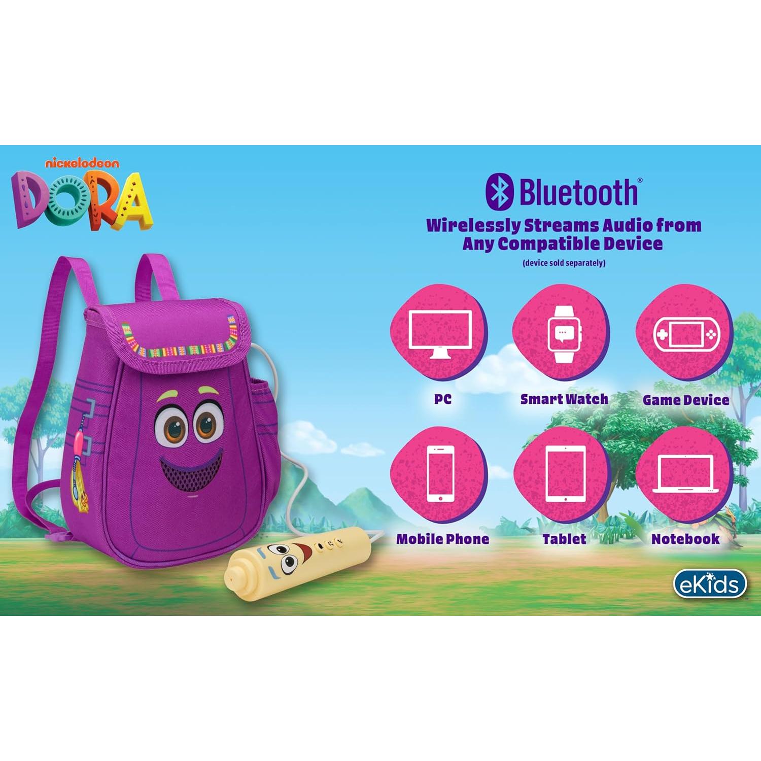 Boombox Karaoke Bluetooth ekids Dora con Micrófono