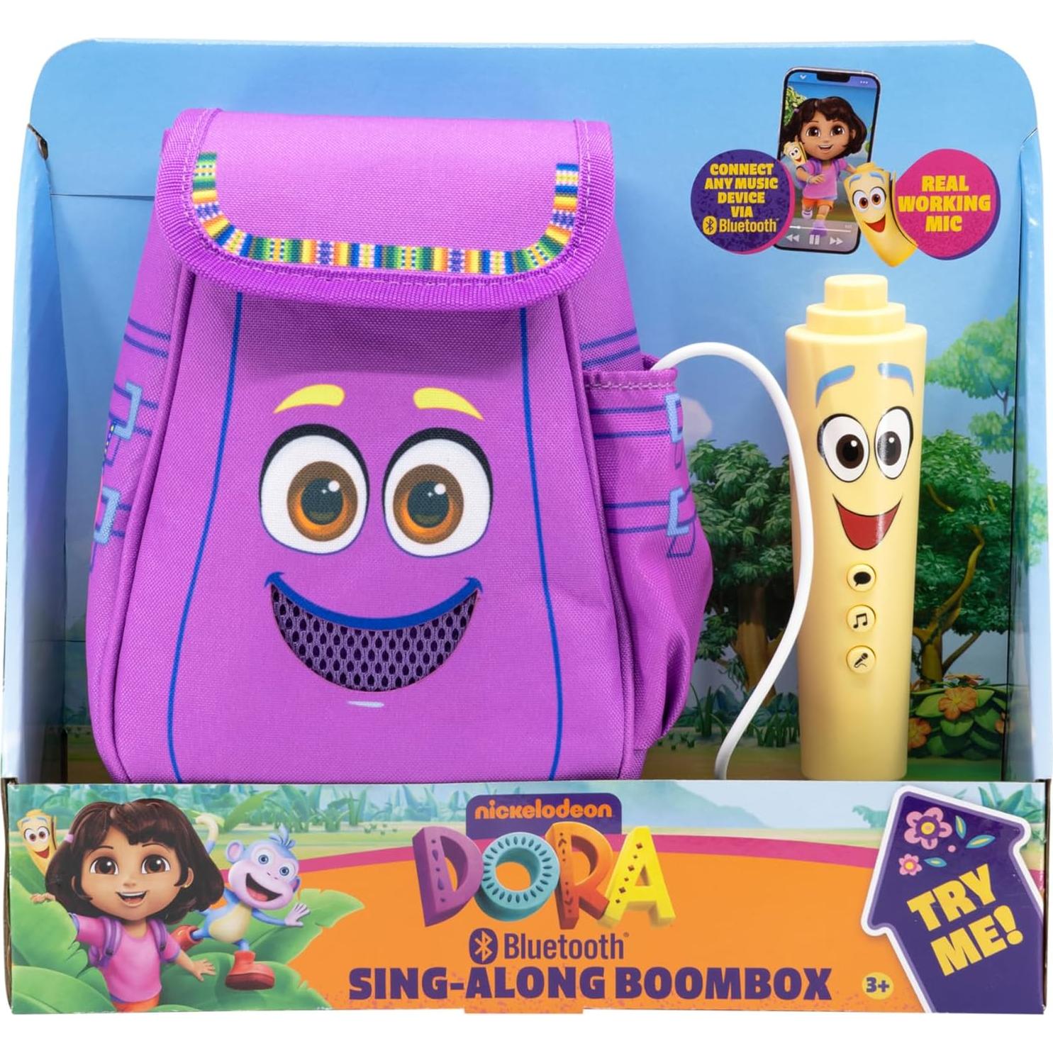 Boombox Karaoke Bluetooth ekids Dora con Micrófono