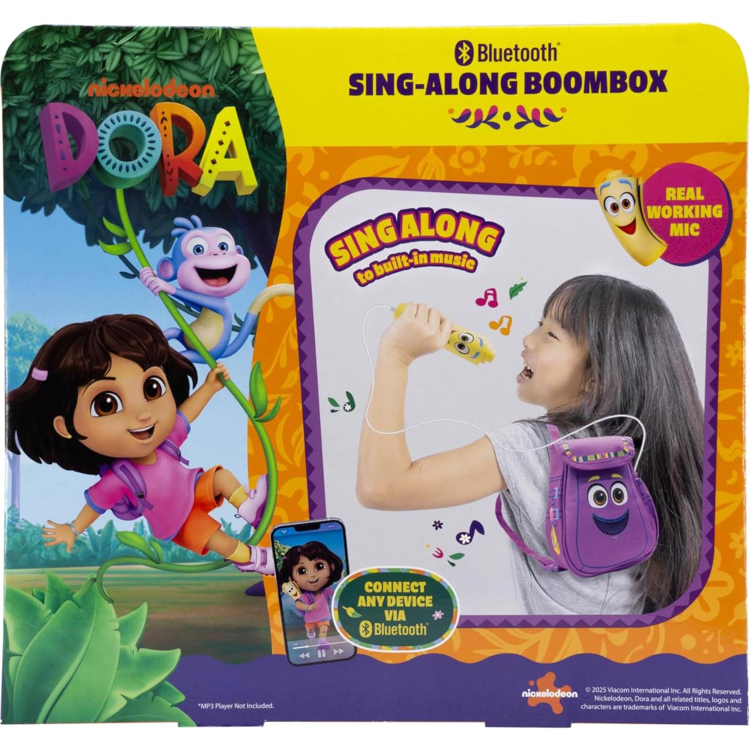 Boombox Karaoke Bluetooth ekids Dora con Micrófono