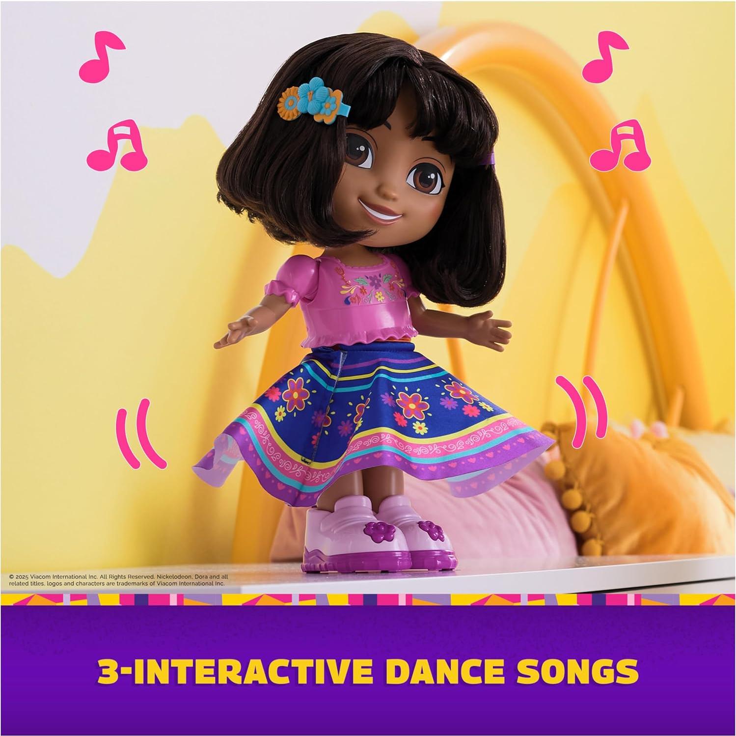 Muñeca Interactiva Baila con Me Dora - 2 Faldas, Frases Bilingües