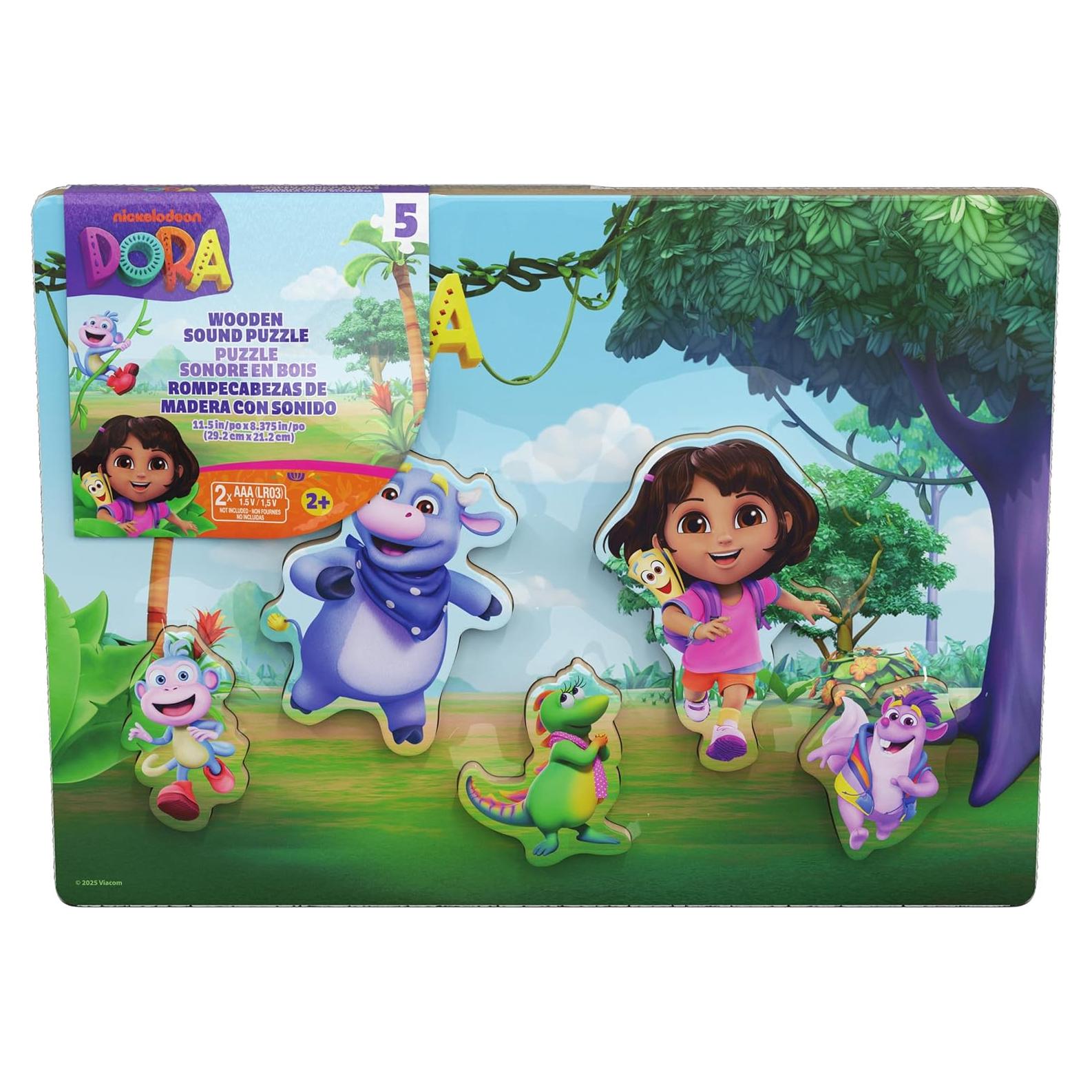 Rompecabezas Sonoro de Madera Dora Spin Master 5 Piezas