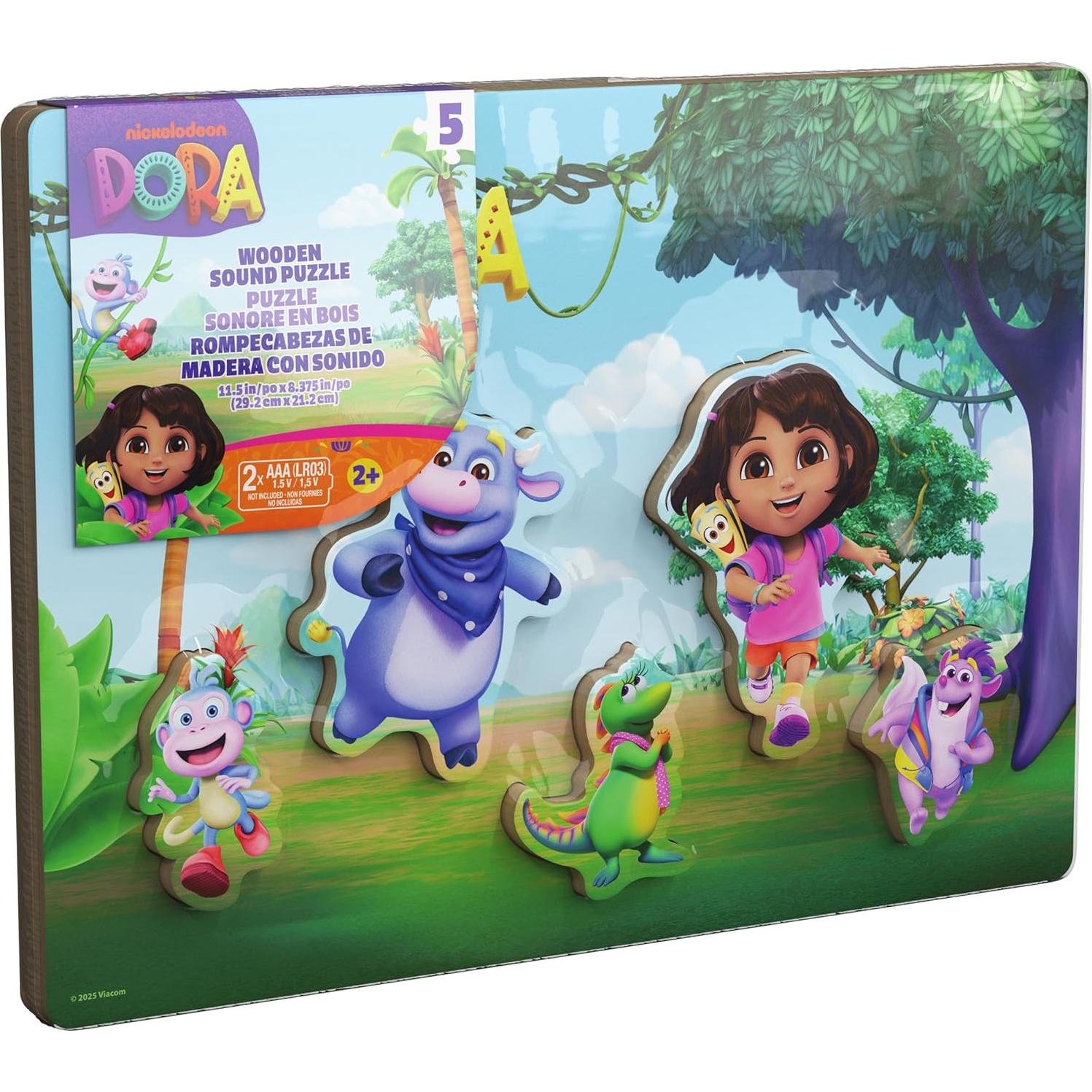 Rompecabezas Sonoro de Madera Dora Spin Master 5 Piezas