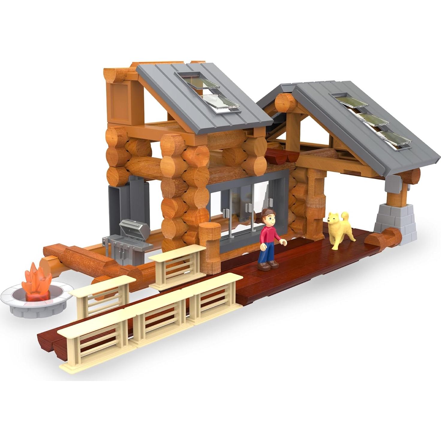 Retiro de Madera de Haya Lincoln Logs - 101 Piezas