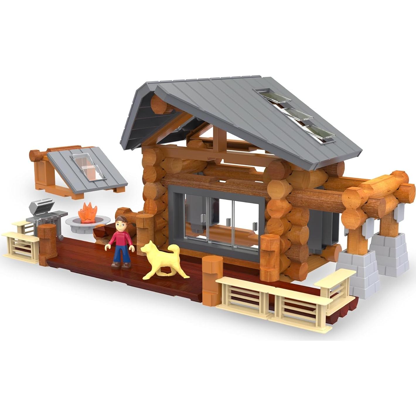 Retiro de Madera de Haya Lincoln Logs - 101 Piezas