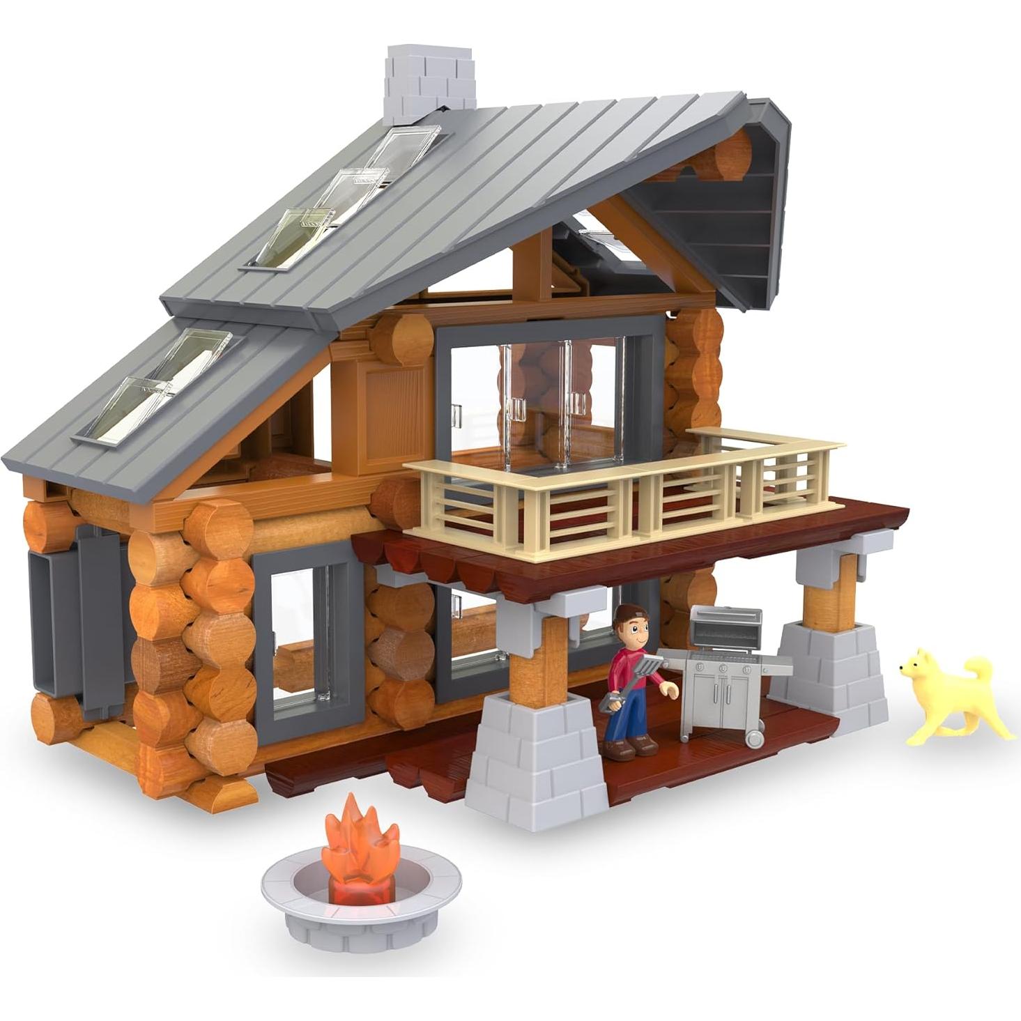 Retiro de Madera de Haya Lincoln Logs - 101 Piezas